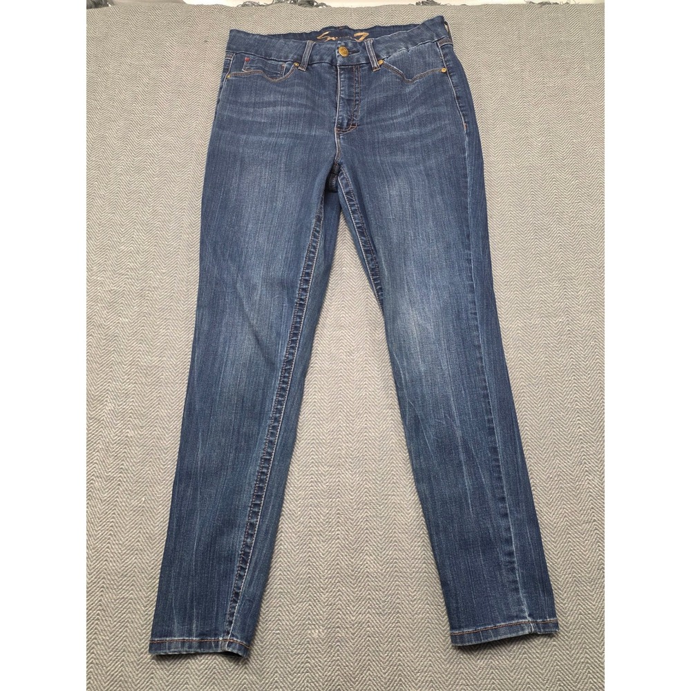 Seven7 Tummyless High Rise Skinny Jeans Friday Dark Wash Womens‎ 14 MY1975DE